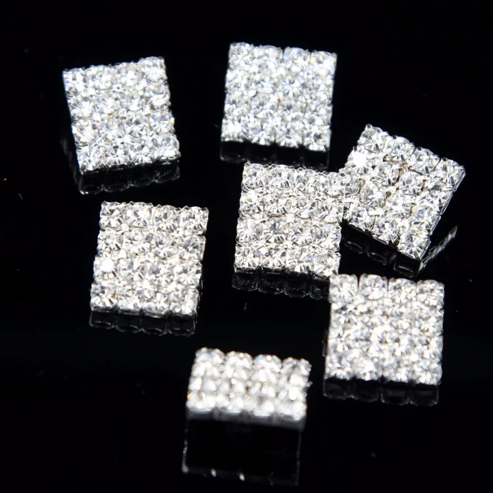 10 шт. квадратные стразы пуговицы с хвостовиком аксессуары для шитья скрапбукинга