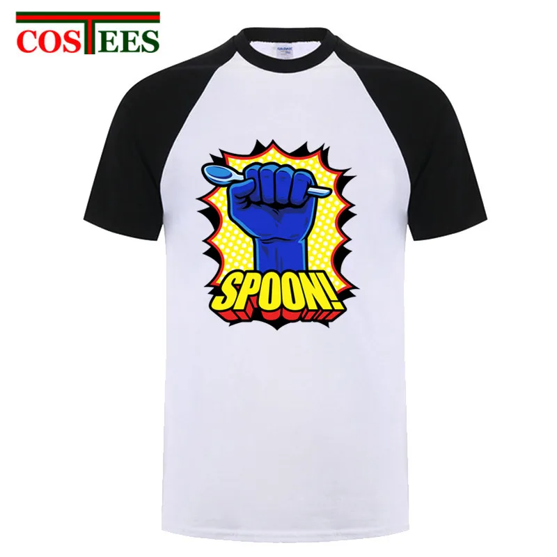 Футболка с надписью Tick Spoon Super Power Детские хлопковые мужские футболки