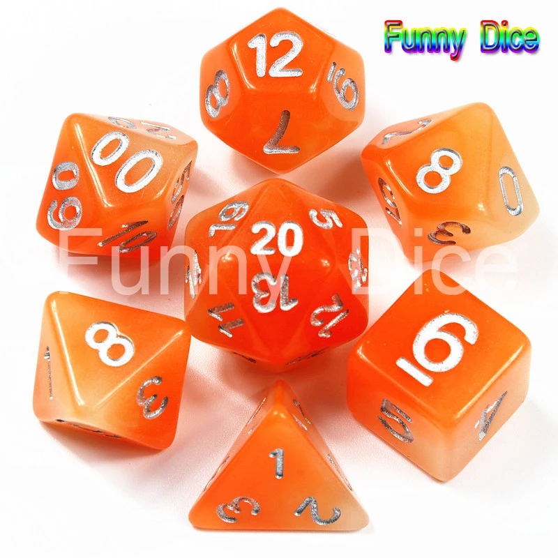 Два Цвет микс Цвет светится в темноте игральная кость 7 шт./компл. D4 D6 D8 D10 D10% D12 D20 для D& ролевые переносные игральные кубики для пластики настольного