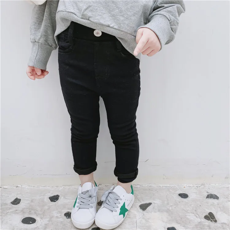 Новинка 2019 узкие штаны для девочек длинные детей на весну и осень Детские брюки