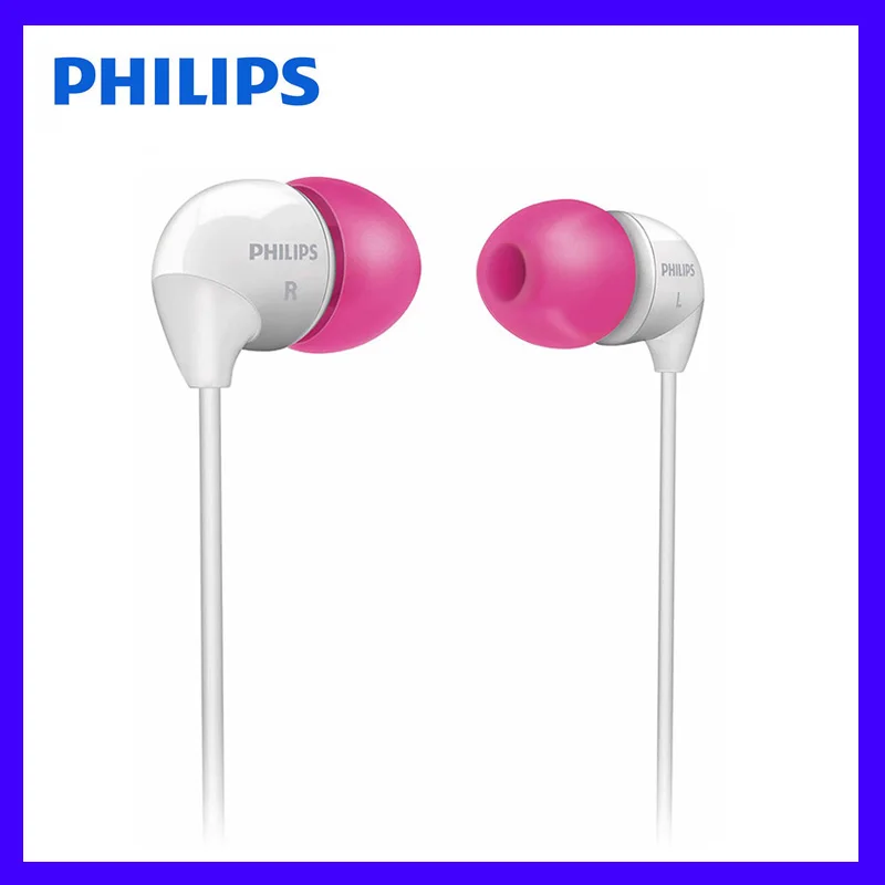 Philips SHE3501 наушники-вкладыши с плоской головкой 3 5 мм проводные наушники Super Bass для