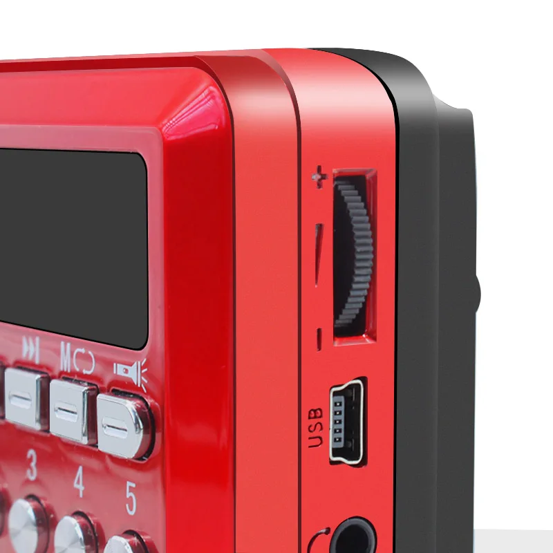 Лучший мини Портативный радио Ручной цифровой Поддержка FM USB TF MP3 плеер Динамик