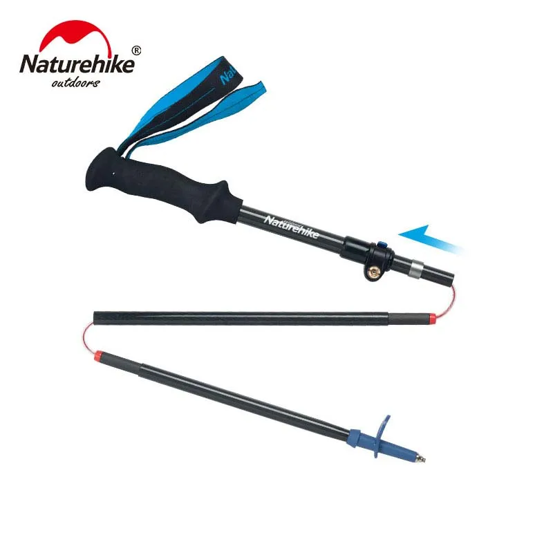 Naturehike Carbon Fiber Ultralight 5-sections Foldable Adjustable Trekking Poles Walking Hiking Sticks NH18D010-Z | Спорт и