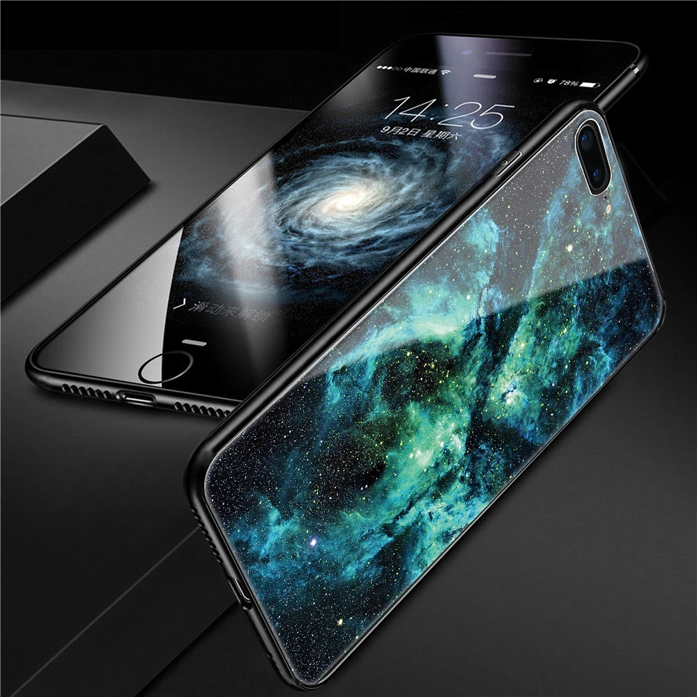Чехол для мобильного телефона Apple iphone 7 plus 7P 8 Plus P i7 роскошное закаленное стекло