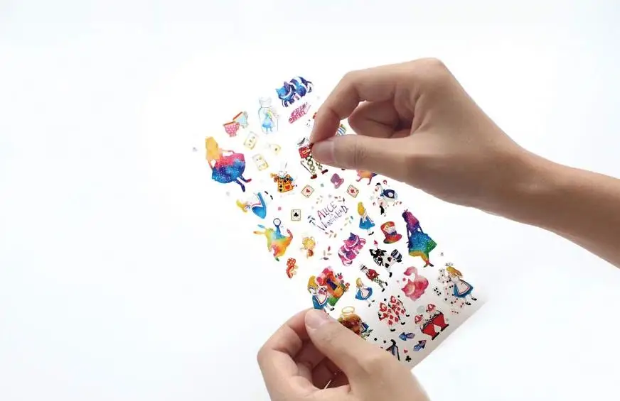 1 шт Kawaii девушки Алиса в стране чудес декоративные наклейки клей наклейки для скрапбукинга DIY наклейки этикетки канцелярские товары