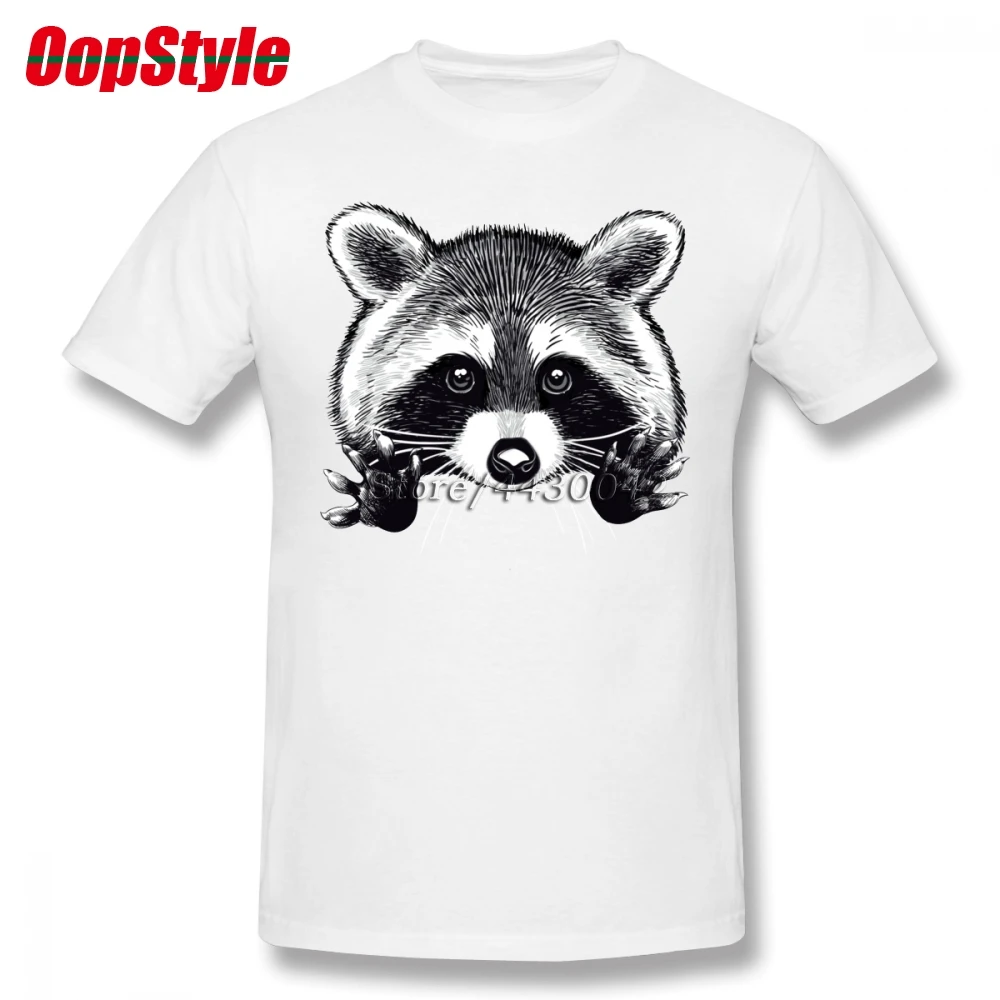Мужская футболка с маленьким енотом хлопковая Футболка большого размера 4XL 5XL 6XL