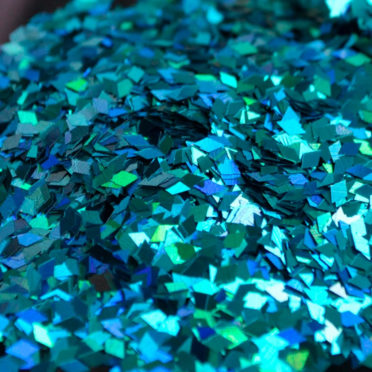 Ромб лазерный зеленый синий 3D голографический ломтик пайетки дизайн ногтей