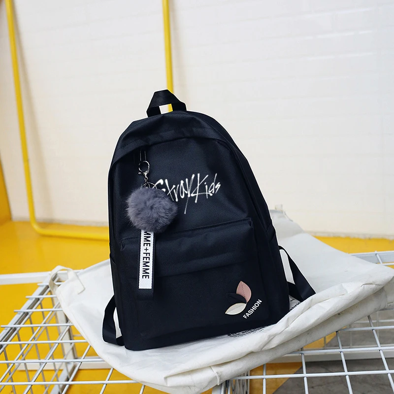 Мода Seventeen бродячие дети Ikon Bangtan мальчики Bookbag Back Pack Рюкзак Sac Dos Femme школьная сумка для подростков женщин - Цвет: stray kids1