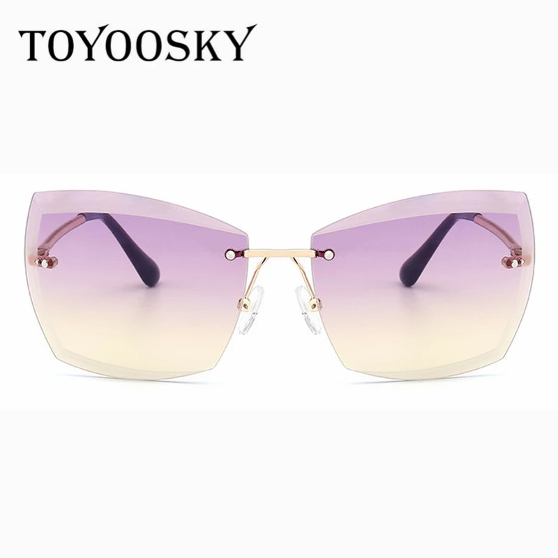 Toyoosky Солнцезащитные очки для женщин Для без оправы Очки модные Брендовая