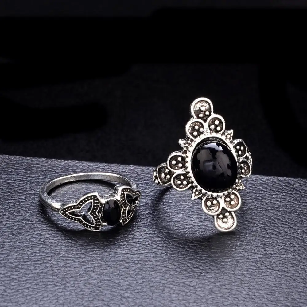 13 Pcs/Set Woman‘S Ring Retro Hand Flower Suit Elephant Crown Fashion Ladies decoration The New Wedding Friends Gift | Украшения и