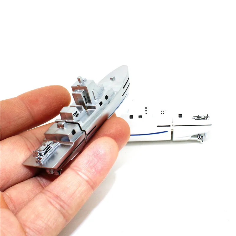 Металлический серебристый/белый Battleship USB флеш-накопитель 4 ГБ 8 ГБ Pendrive Memory Stick 16 ГБ 32 ГБ 64 ГБ военный корабль ручка-накопитель Steamship