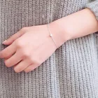 Новый модный посеребренный браслет в форме сердца, изящный простой серебряный браслет-цепочка, подарок для нее на День святого Валентина