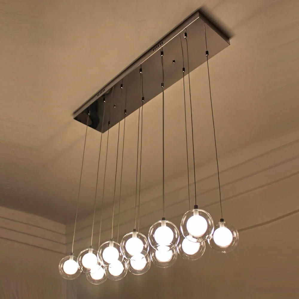 Современный стеклянный подвесной светильник Soapsuds для столовой романтическая