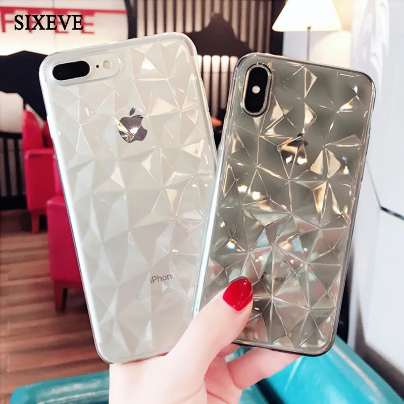 SIXEVE модный телефон чехол для iPhone 6 S Plus 5 5S SE 3D Алмазный стиль силиконовые чехлы X 8 7 |