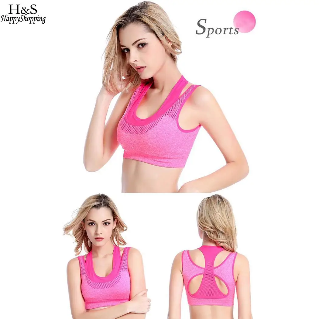 Racerback двухслойный бесшовный спортивный эластичный женский