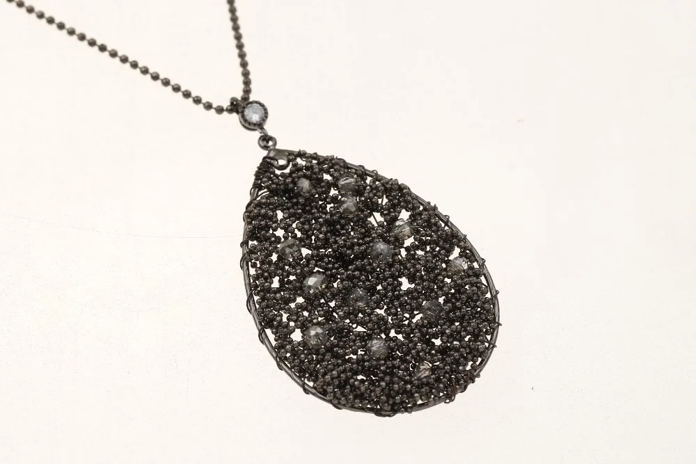 Мода Ожерелья Женщины Бренд Ювелирные Изделия Капли Воды Кристалл Подвески