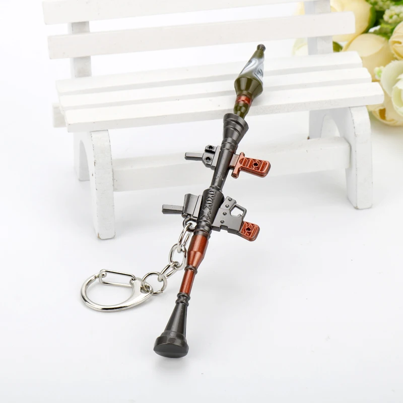 Брелок с рисунком из игры 12 см МЕТАЛЛИЧЕСКИЕ РУКИ Акула пушка ракета пусковой установки пиктопор битва рояль топор молоток брелок для ключей на цепочке ювелирные изделия
