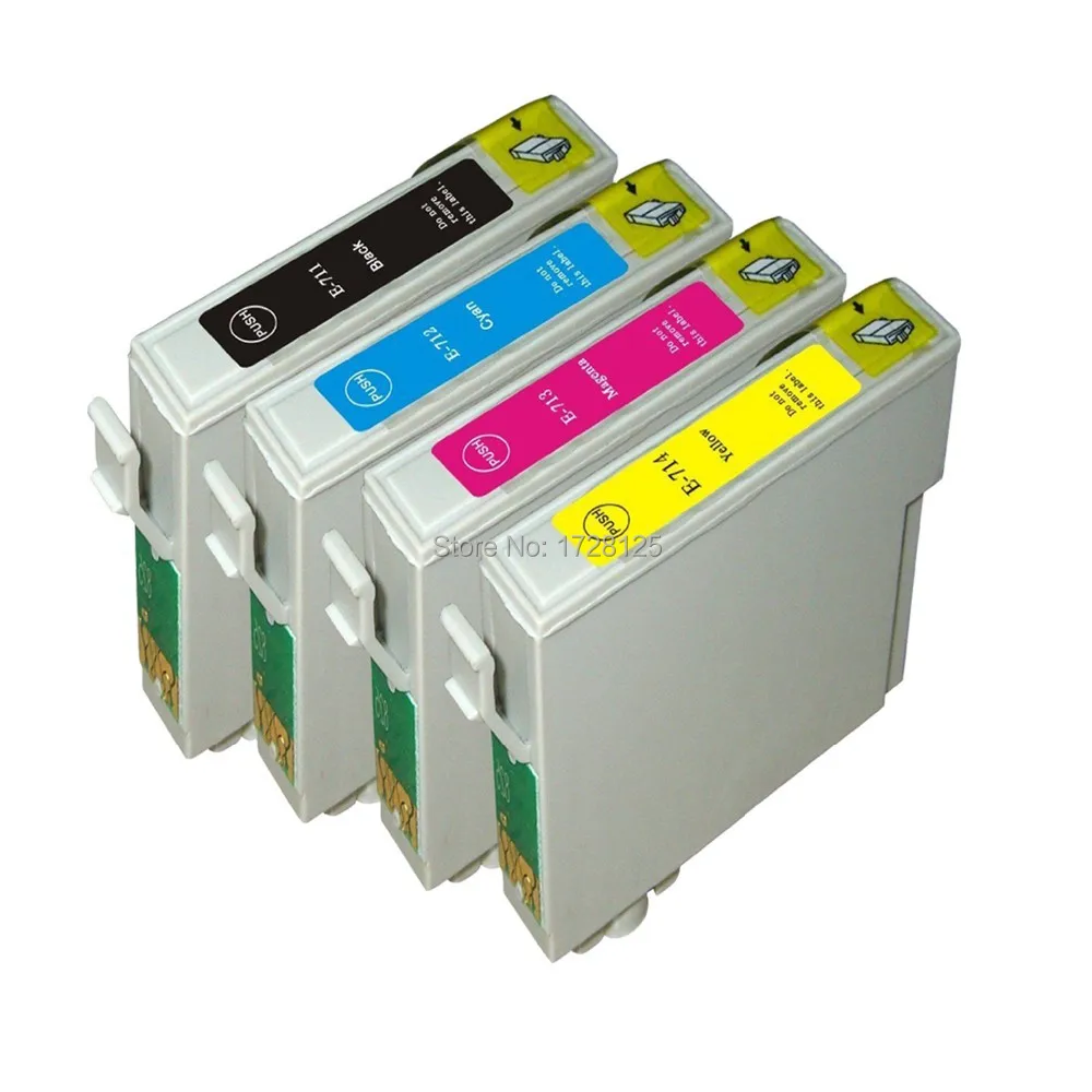

4x Compatible T0711-T0714 XL Ink Cartridges for Epson stylus DX7000F DX7400 DX7450 DX8400 DX8450 DX9400 DX9400F Printer
