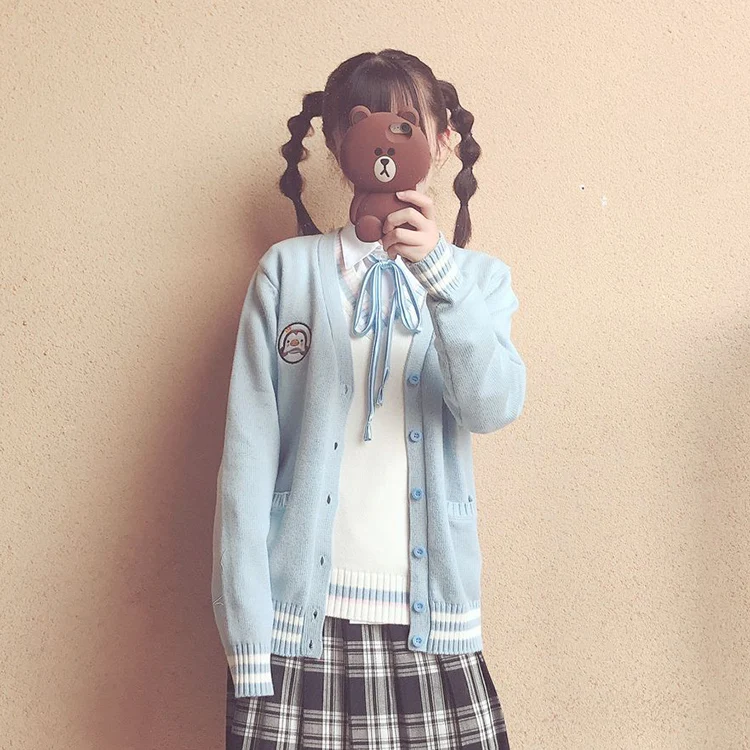 Новинка 2017 милая вышитая детская униформа в японском стиле колледжа с милым