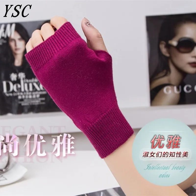YUNSHUCLOSET 2017 осенние и зимние новые модные женские вязаные шерстяные перчатки с