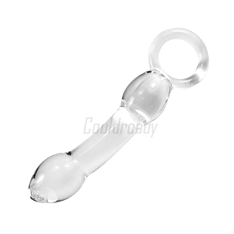 Фаллоимитатор из прозрачного хрусталя в форме сердца ручной спиральный пенис