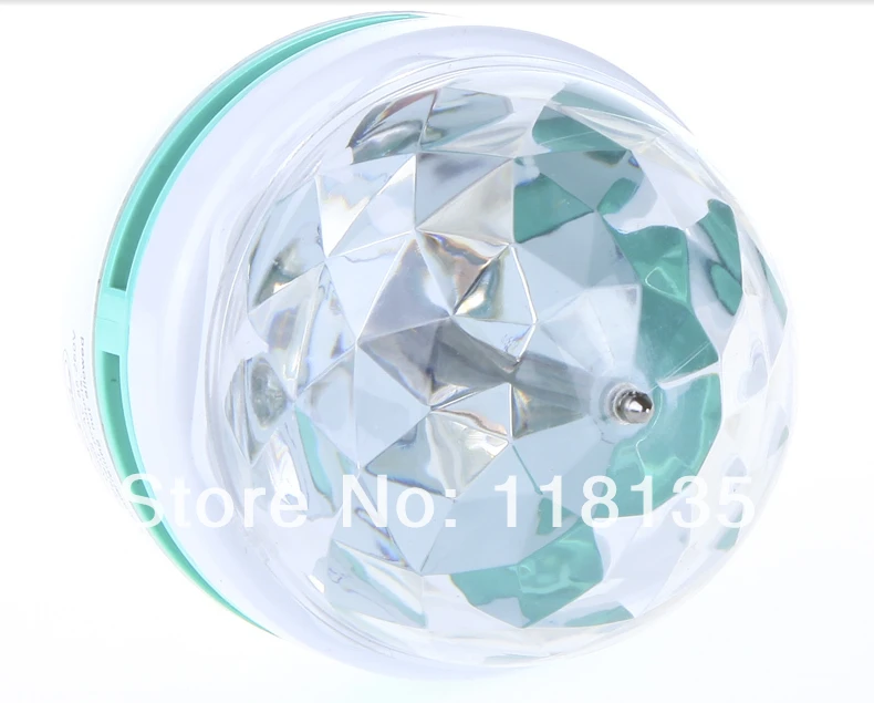 E27 Полноцветный 3 Вт RGB светодиодный проектор Хрустальный сценический свет