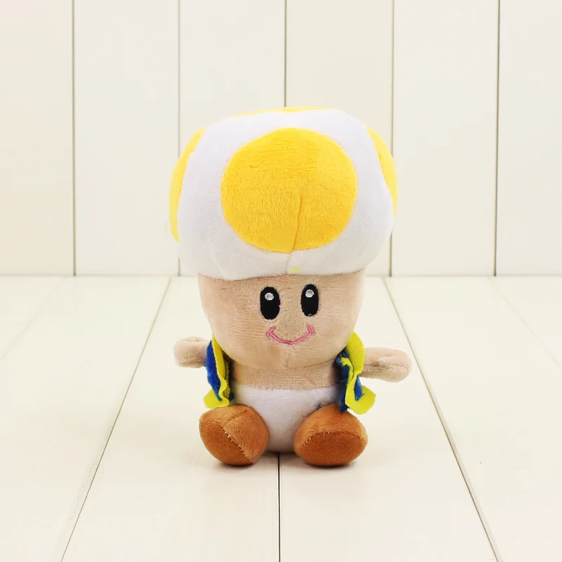 4 шт./лот 16 см Super Mario Bros плюшевая жаба игрушки гриб Мягкая Подвеска для ключей мягкая фигурка игрушки детские куклы