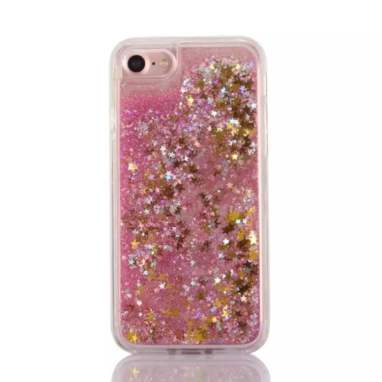 2016 Блеск Звезды Динамически Жидкостное Зыбучие Пески Жесткий Футляр Для iPhone 7/7