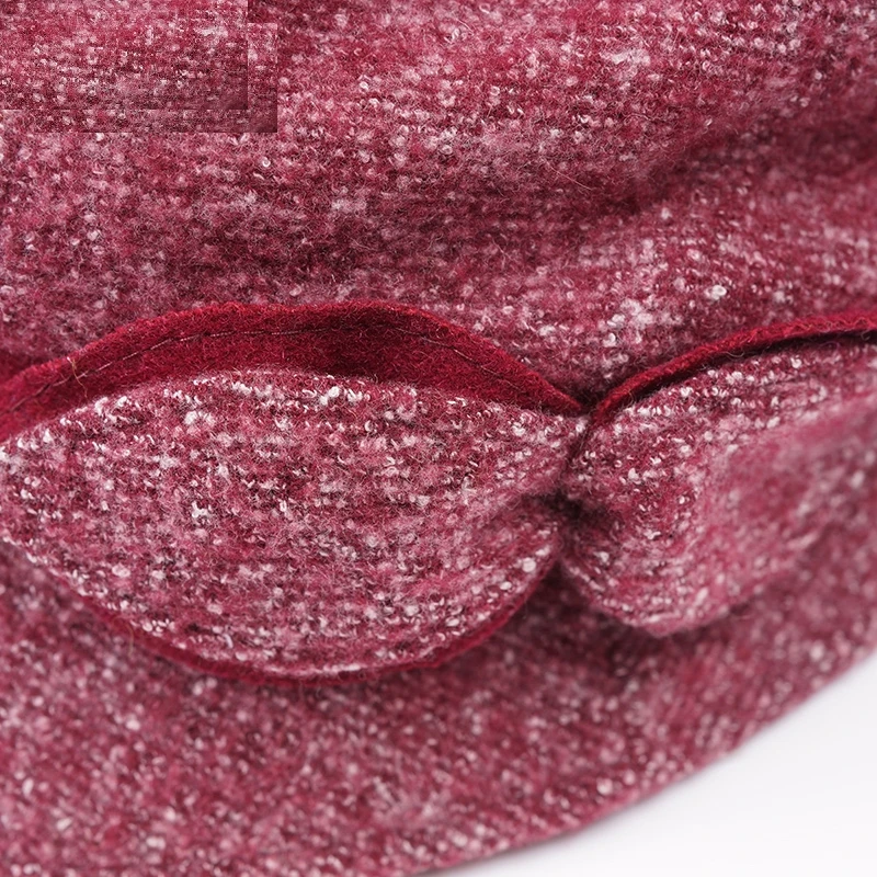 Женская Зимняя шерстяная шляпа элегантный дамский берет Теплые повседневные