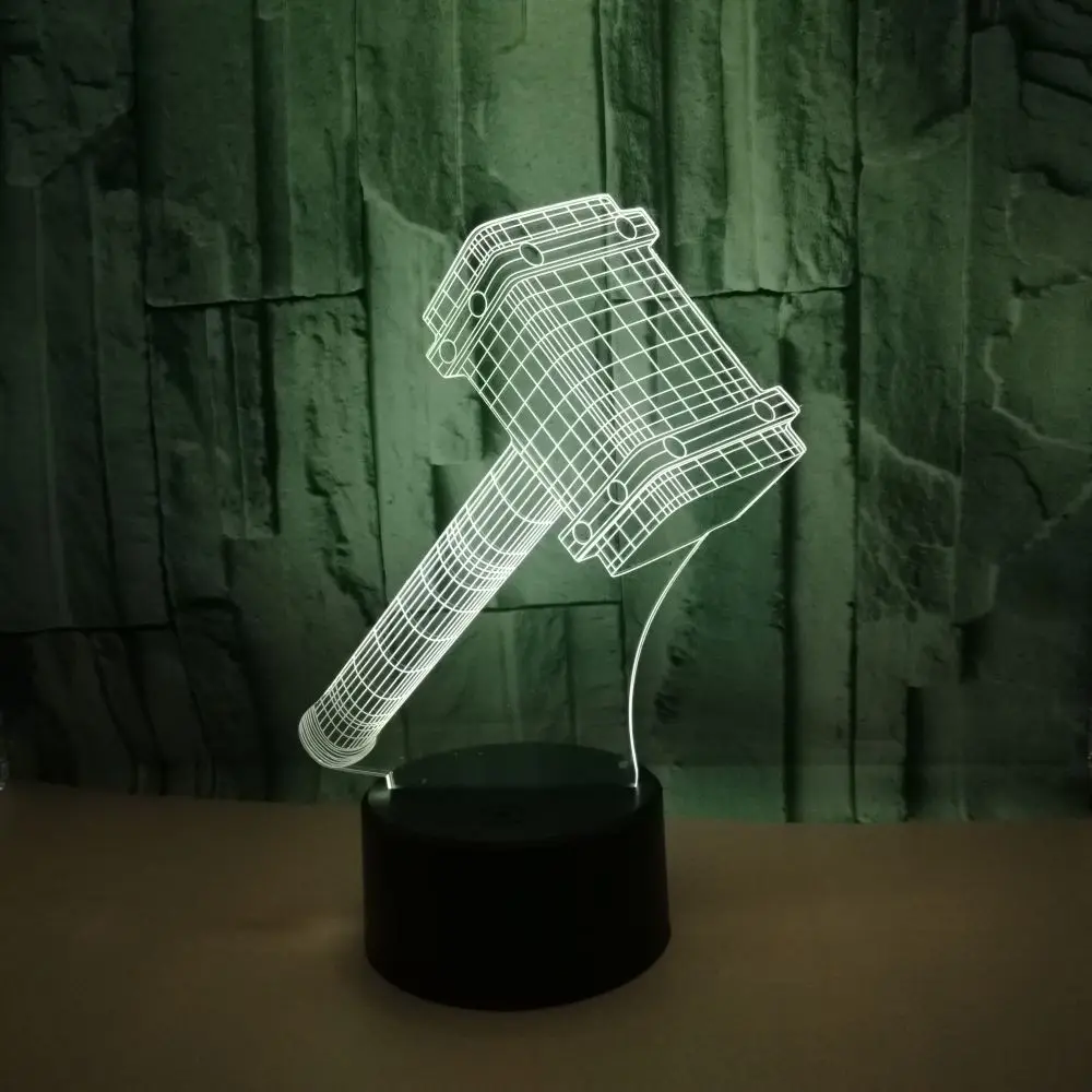 Hammer 3d Светодиодная лампа с цветным сенсорным пультом дистанционного управления