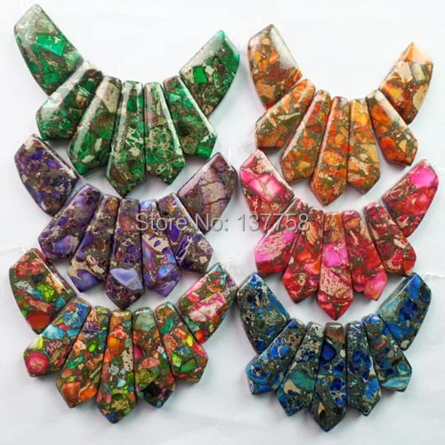 7 шт. смешанный морской камень из осадочной породы и пирита кулон бисера 6