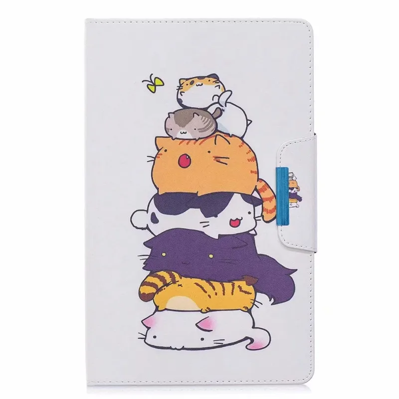 Cat Чехол Hoesje для samsung Tab A 10,1 чехол милый Единорог панда цветок планшет чехол Funda для Galaxy Tab A 10,1 SM-T510 SM-T515 - Цвет: Cat