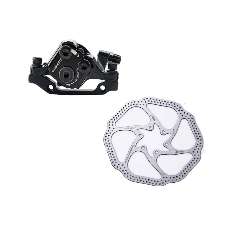 Front with HS1 160mm Shimano BR-M375 механические дисковые тормозные суппорты для Acera Alivio Deore с смоляные подушечки M375 суппорт передний/задний/пара ротора - Цвет: Front with HS1 160mm