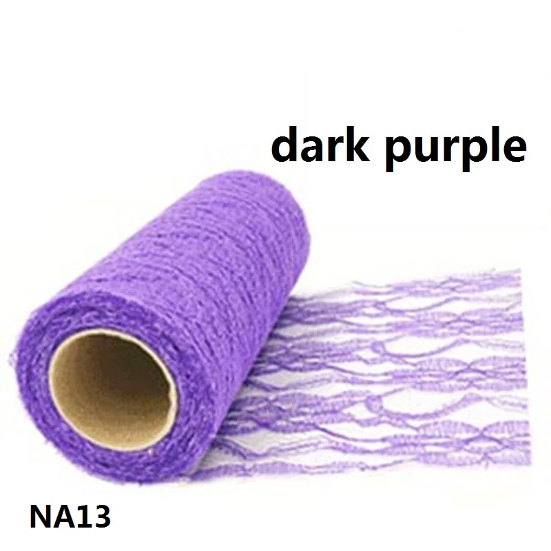 dark purple 15 см* 10 ярдов кружева тюль рулон катушки ткань ленты катушки юбка пачка Ткань DIY ремесло вечерние свадебные украшения стола - Цвет: dark purple