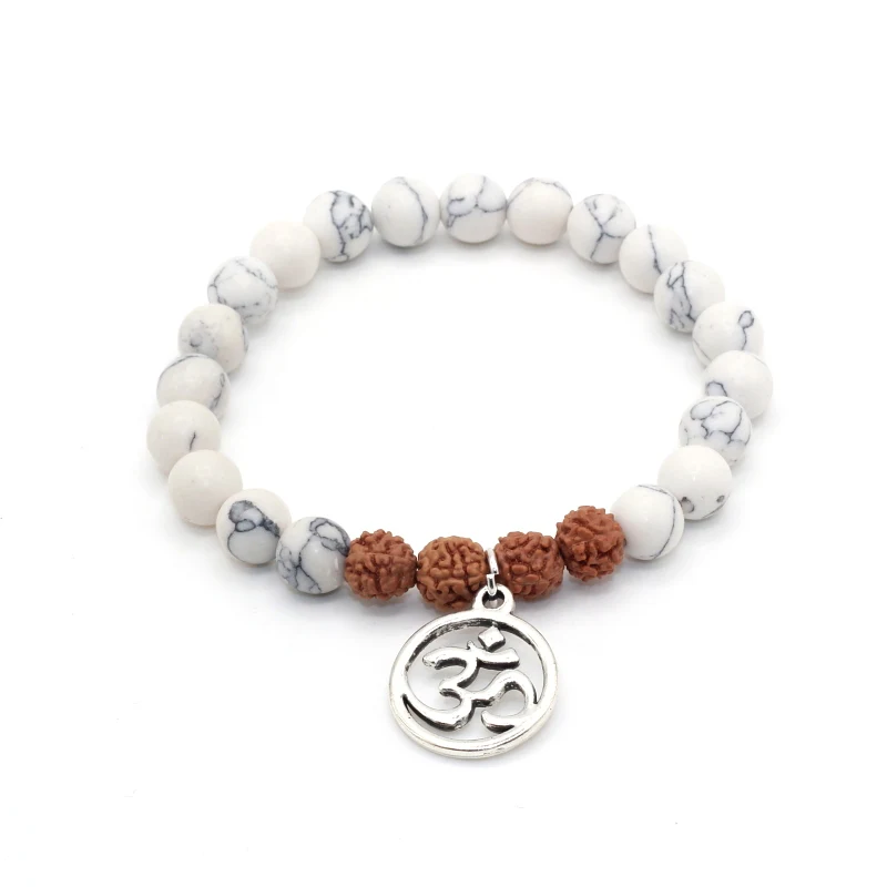 Тибетский браслет 8 мм дерево Будды Бодхи Мала-Йога хаулитовый Камень