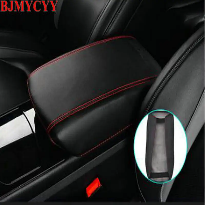 

BJMYCYY Car-styling Interior trim for automobile armrest case decorative sleeve Accessories For Ford Edge