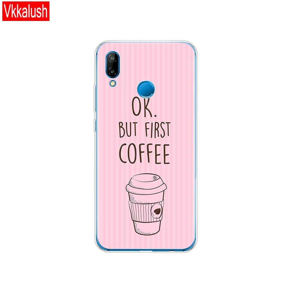 80014 Силиконовый чехол для 5,8" huawei P20 Lite huawei P20 Pro, чехол для huawei P 20, Защитная прозрачная задняя крышка для телефона - Цвет: 80014