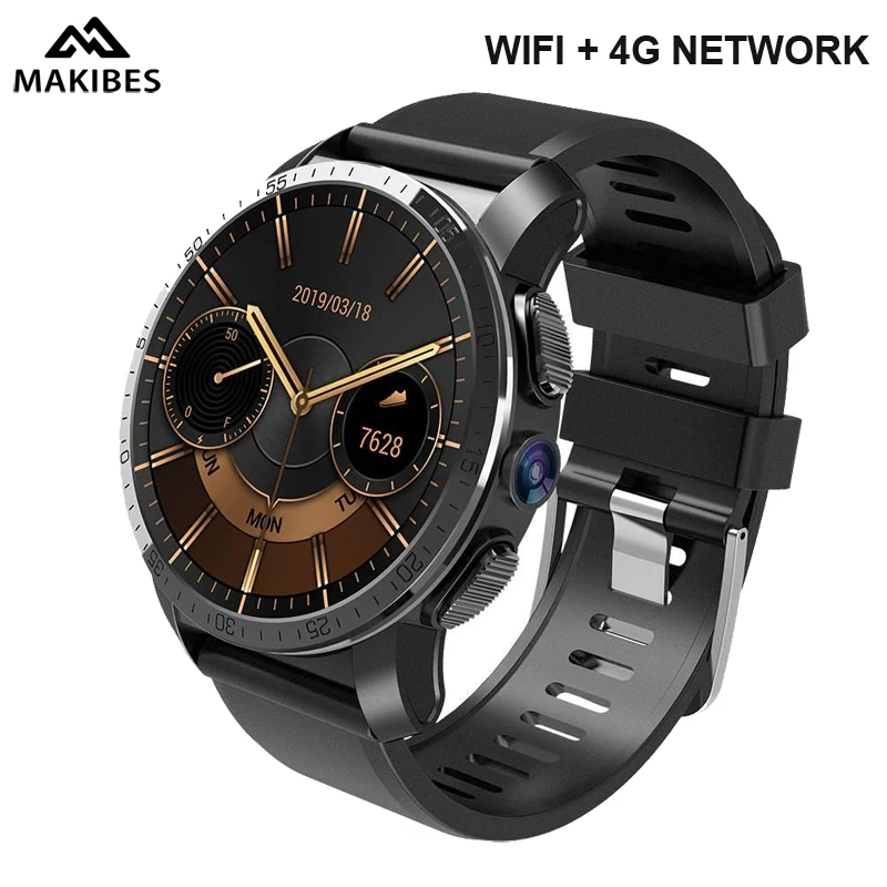 Makibes M3 4G Smartwatch телефон Android 7 1 MTK6739 NRF52840 двухчиповый 2 Гб ОЗУ 16 ПЗУ 39 дюймов экран gps 8
