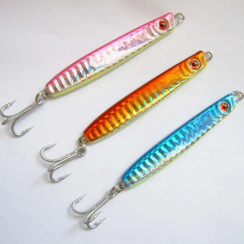

Metal Jig Bait 50g 30g Sea Fishing Lure Laser Hard Jigging Lure 4 Pcs/Lot