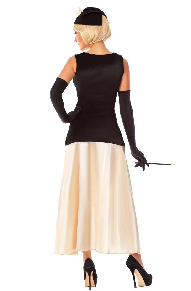 Бесплатная доставка черная Хлопушка 1920-х годов маскарадный костюм Чикаго