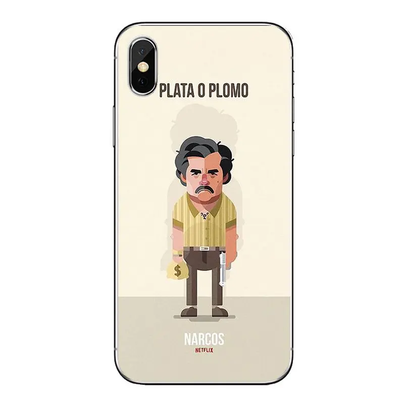 For iPod Touch iPhone 4 4S 5 5S 5C SE 6 6S 7 8 X XR XS Plus MAX Pablo Escobar Transparent Soft Cases Covers |