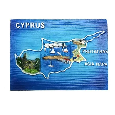 

Наклейки на холодильник с трехмерными пейзажами, туристический сувенир, Кипр
