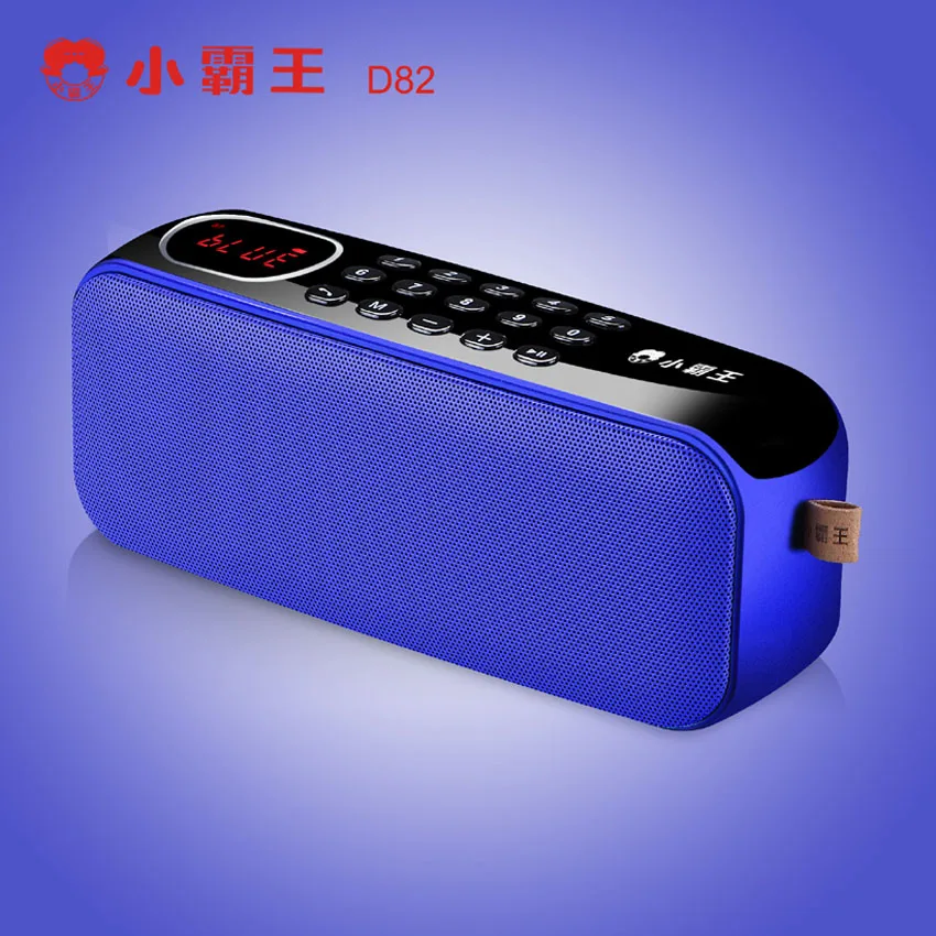 Blue Subor D82 портативный Bluetooth водонепроницаемый открытый динамик беспроводной громкий динамик звуковая система 36 Вт стерео музыка объемный с экраном - Цвет: Blue