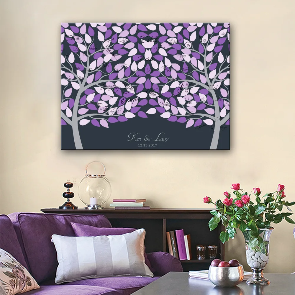 Гость Подпись подарок для свадебной вечеринки холст подписание доска Холст