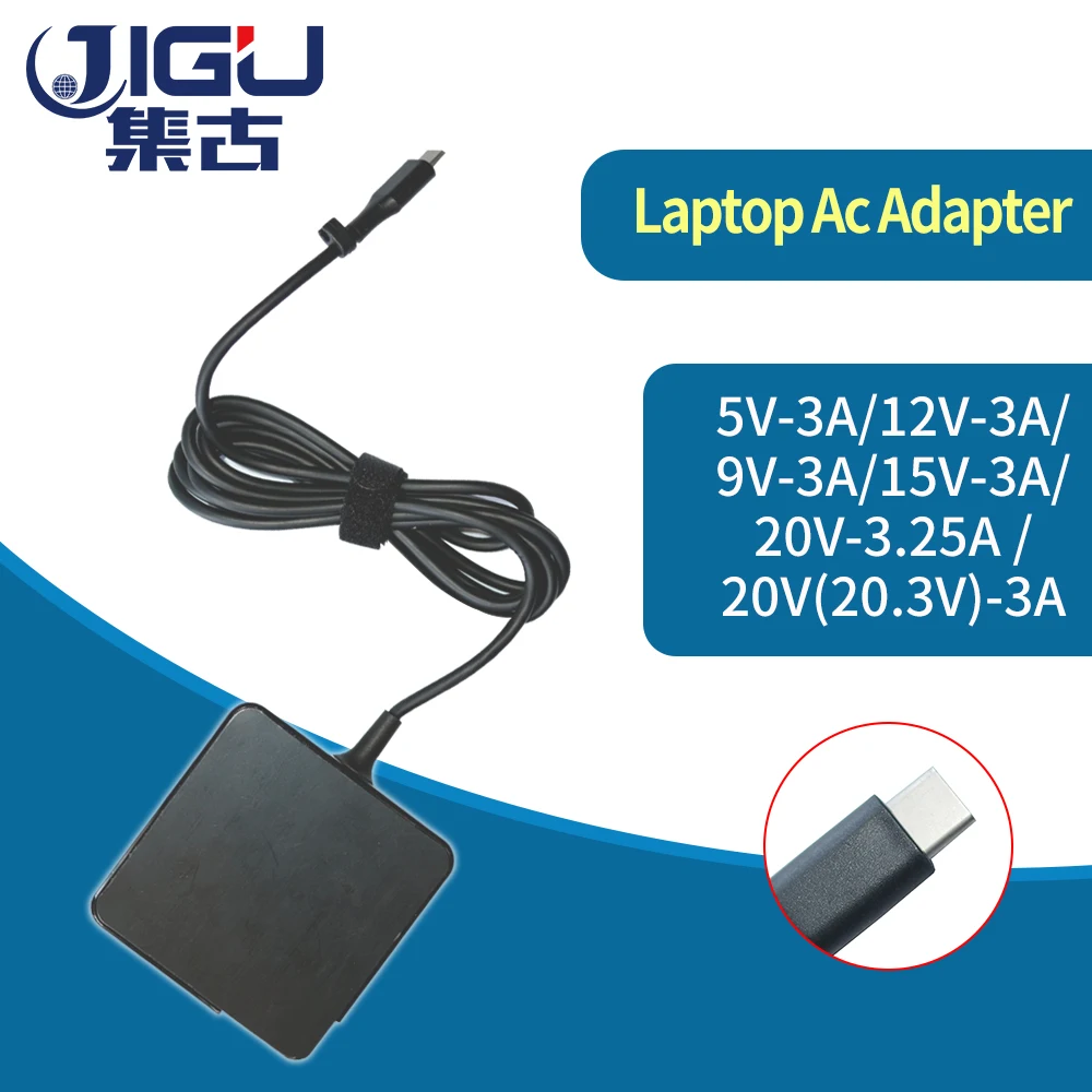 

JIGU 5V 9V 12V3A 15V3A 20V3.25A 20V3A Multiple output Adapter for Smart phones, tablets, laptops, handheld games type-c devices