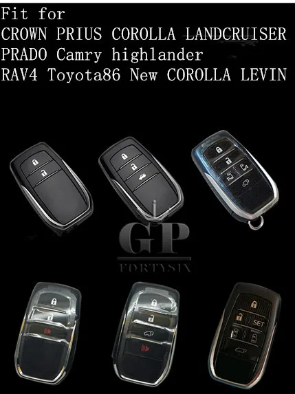 Чехол GPFORTYSIX для автомобильного ключа из углеродного волокна Toyota CROWN PRIUS COROLLA