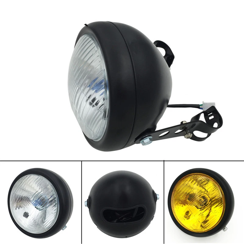 

Black iron shell and headlight round lamp CG125 GN125 motorcycle headlight restoring ancient ways