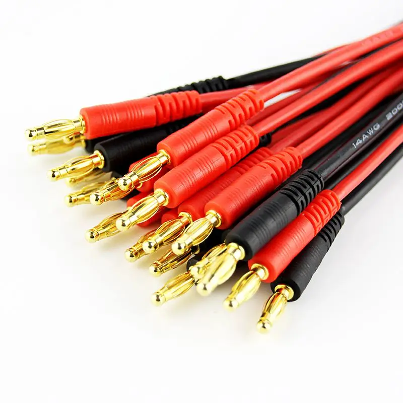 10 _ XT90 Женский штекер до 4 0 мм банановый разъем с 14 AWG силиконовый зарядный кабель