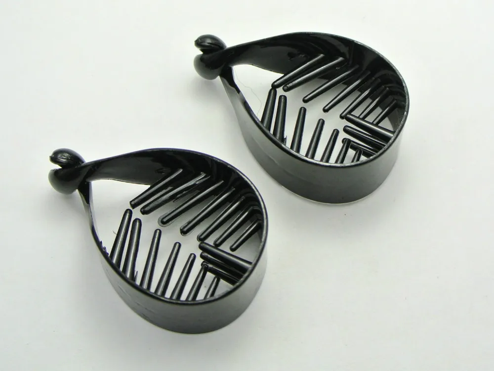 10 черных прозрачных пластиковых заколок в виде банана заколка для волос