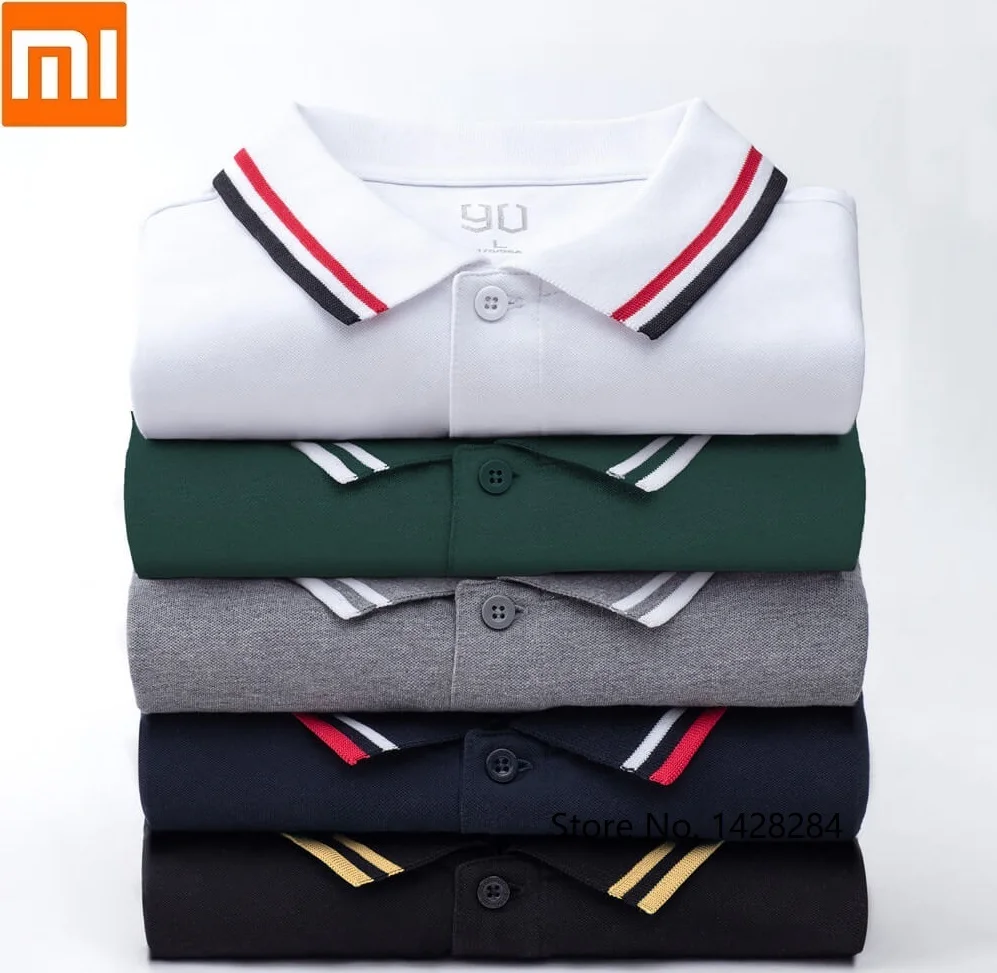 Light gray S Xiaomi, 1 шт., модный тренд, 90 точек, Классическая рубашка с короткими рукавами и лацканами, крутая шелковистая летняя хлопковая рубашка поло для отдыха, спортивная одежда, умный дом - Цвет: Light gray S